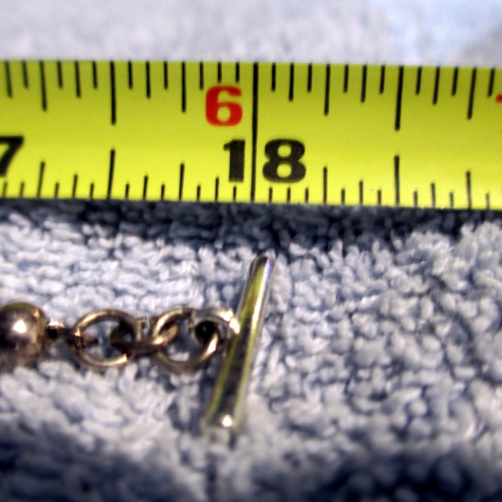 18 Inch Chaps Brand Silver Metal Beaded Necklace - Picture 7 of 7